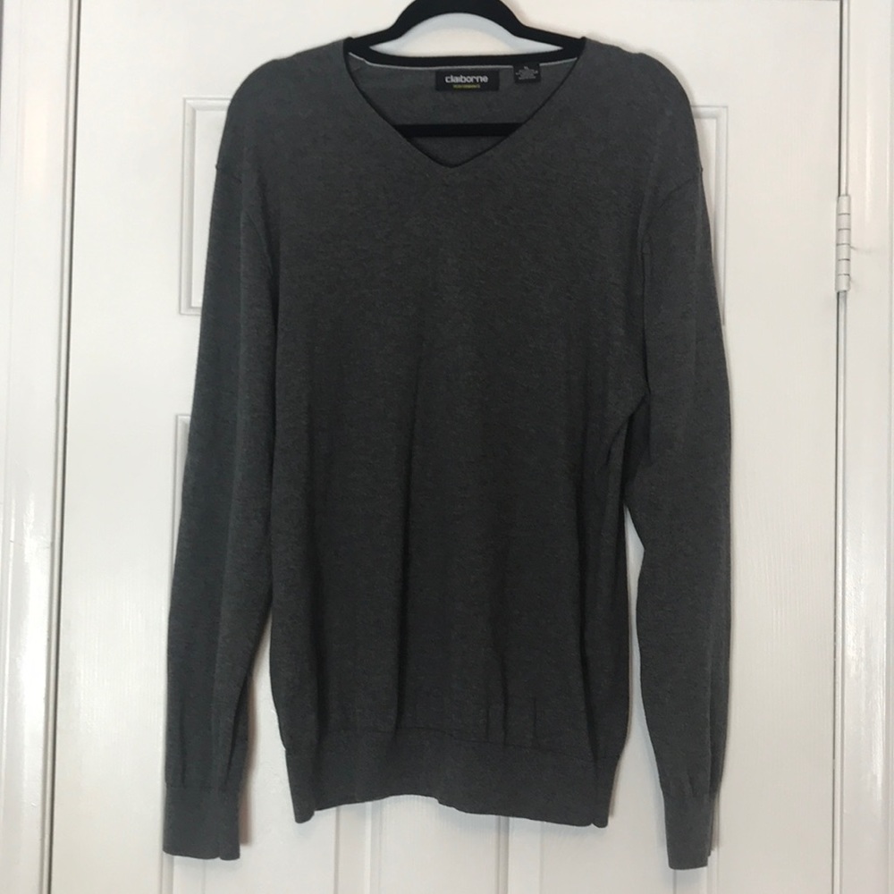 Claiborne Performance Gray Sweater.